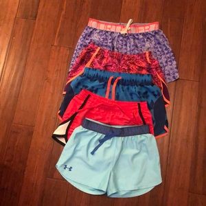 5 pairs of girls Under Armour shorts